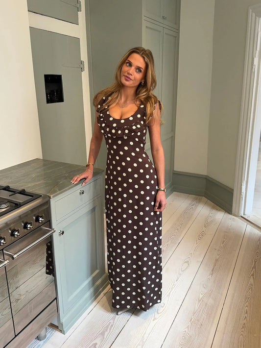 Luna dress with polka dots