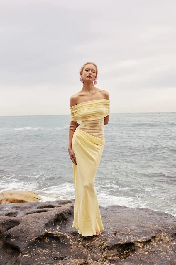 Nico Off Shoulder Maxi Dress Butter 