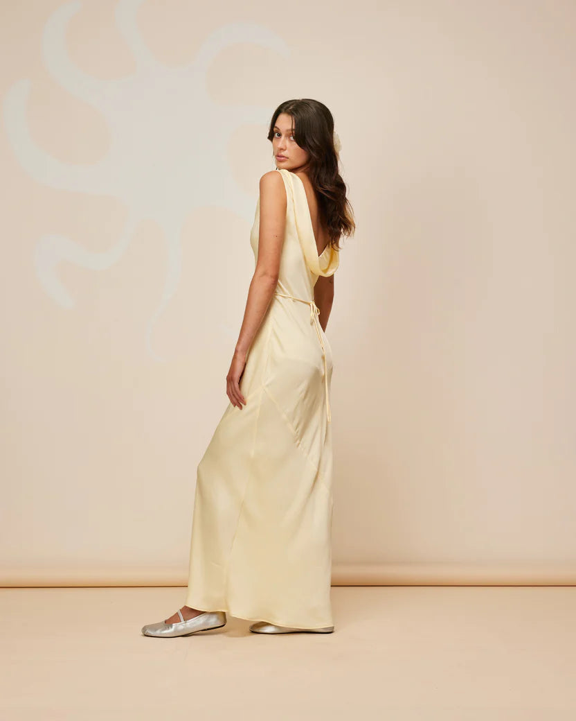 Ruby Firebird Cowl Gown
