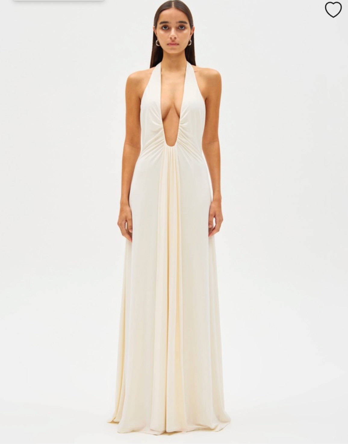 Jennifer Cupro Maxi Dress in Ivory