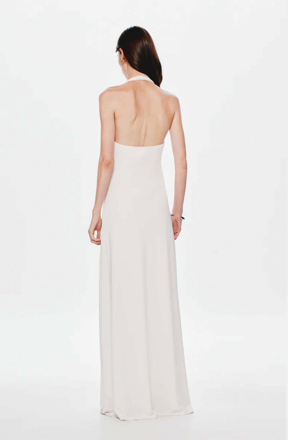 Jennifer Cupro Maxi Dress in Ivory