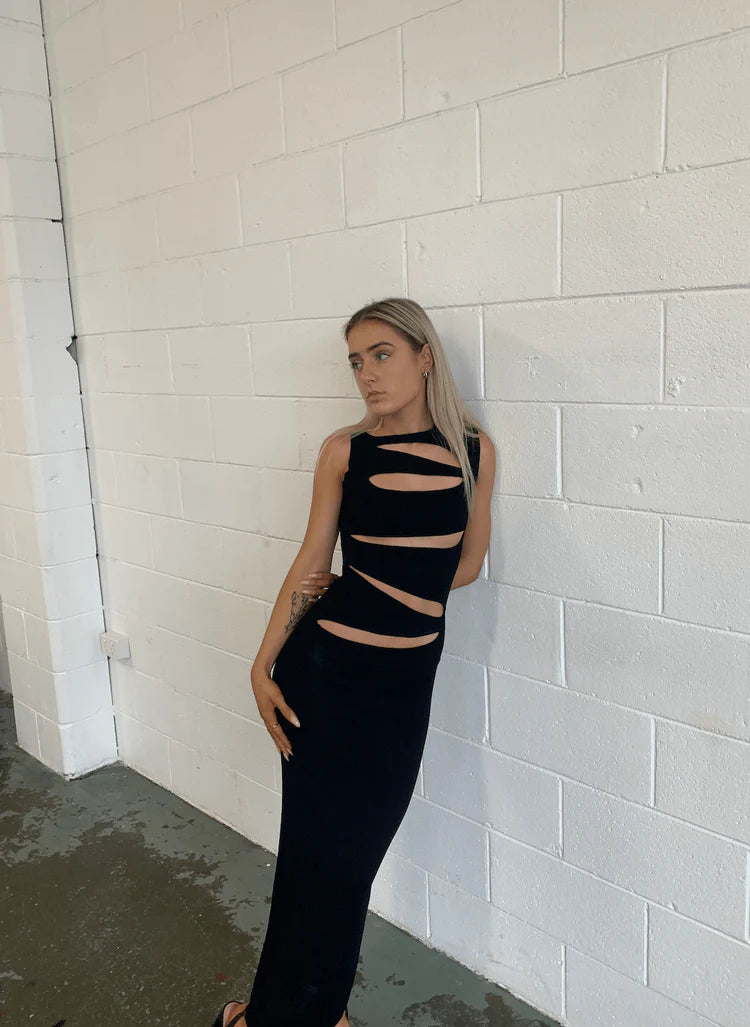 Slashed Knit Dress