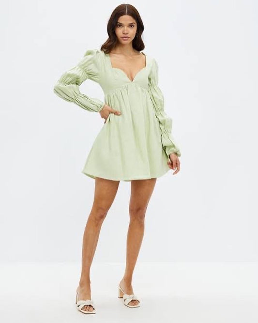Aere Gathered Sleeve Mini